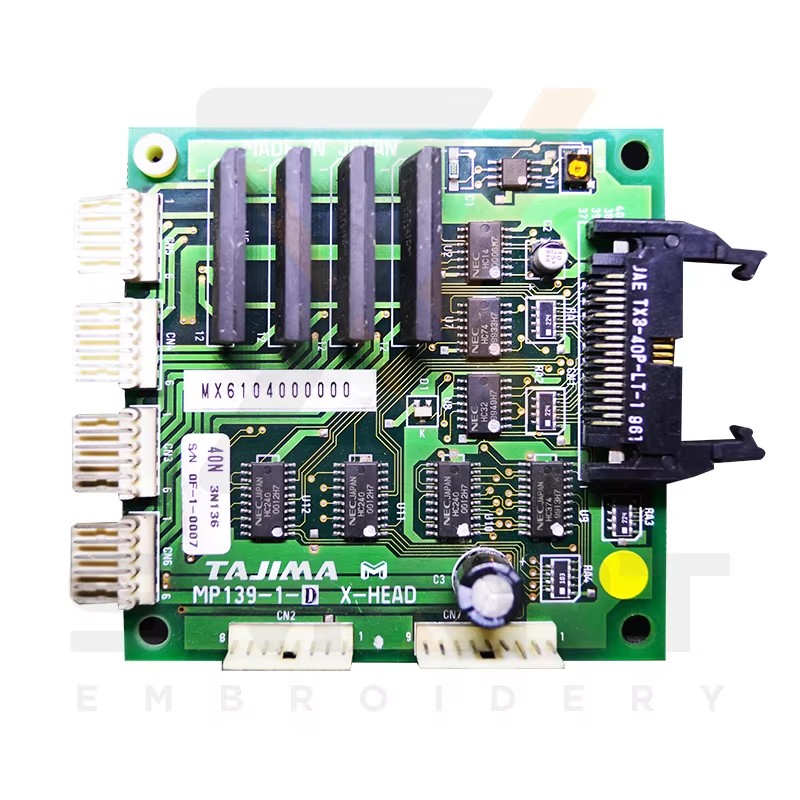 Piezas de máquina de embroidería Tajima usadas MP139-1-D Tajima: Tarjeta de amplio de cabeza MX6104000000 0J2702000000