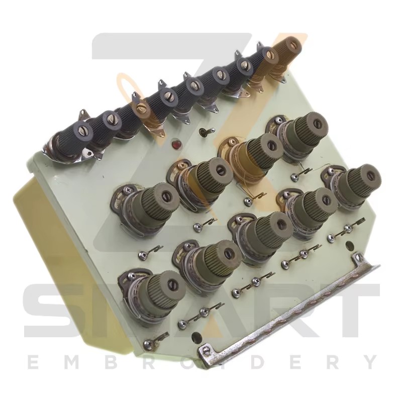 Unidad de base de tensión de 9 colores con tarjeta de base de tensión Tajima Piezas de máquina de embroidería T01TJ901-U