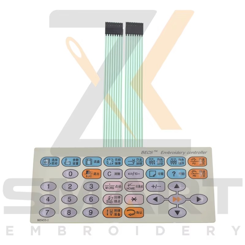 Teclado DAHAO 805453-1 para máquinas de embroidería chinas EDH050402-0202
